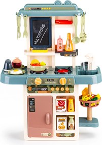 MULTISTORE Detská kuchynka 46 dielov – interaktívna so zvukmi, LED, vodou a generátorom pary pre 3+