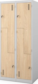 Šatníková skriňa typu L sivá / dub sonoma: Eco Design JULIA, 800 x 1850 x 450 mm