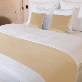 Biante Zamatový prehoz/behúň na posteľ Velvet Prémium SVP-006 Pieskovo béžový 60x220 cm