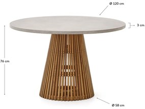 Okrúhly záhradný jedálenský stôl ø 120 cm Alcaufar – Kave Home
