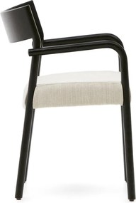Čierna/béžová jedálenská stolička Falconera – Kave Home