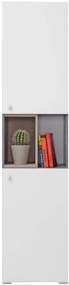 Regál Sigma 5, biela mat / betón