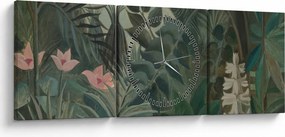 Obraz - Henri Rousseau, The Equatorial Jungle, reprodukcia (s hodinami) (90x30 cm)