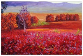 Obraz červenej krajiny (90x60 cm)