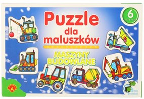 KIK ALEXANDER Puzzle pre batoľatá - stavebné stroje 2+