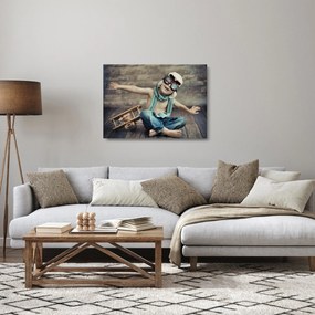 Sklenený obraz - Mladý letec (70x50 cm)