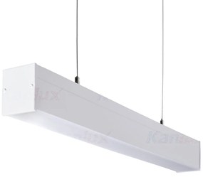 KANLUX Závesné moderné svietidlo AMADEUS, 1xT8, G13, 18W, 63x150x7cm, biele, matný difúzor