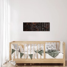 Moderný abstraktný obraz (s hodinami) (90x30 cm)