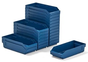 Plastové boxy na súčiastky REACH, 400x180x95 mm, 20 ks, modré
