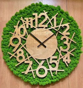 Machové nástenné hodiny 60 cm