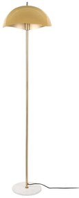 Stojacia lampa v horčicovej farbe/v zlatej farbe s kovovým tienidlom (výška 154 cm) Waved – Leitmotiv