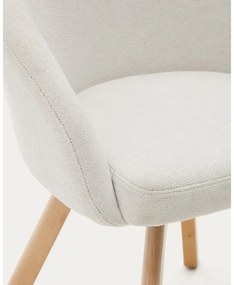 Krémovobiele čalúnené jedálenské kreslo Marvin – Kave Home