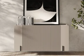 Závesná komoda Malmi 150 cm - kašmírová / crema bianca / čierna