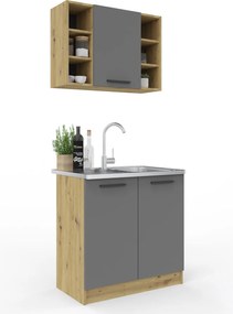 Malá kuchyňa artisan/ antracit SMILE 80