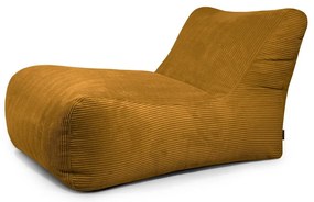 Menčestrový sedací vak v horčicovej farbe Lounge 100 – SLOWDOWN