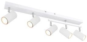 Globo 57911-5W - Bodové svietidlo ROBBY 5xGU10/35W/230V biela