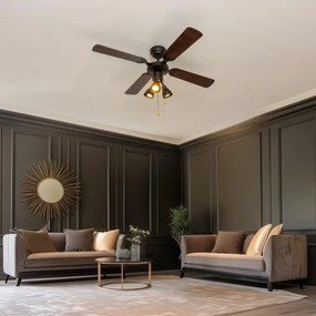 ZEVENTI - Stropný ventilátor ZURRIOLA 3xGU10/50W/230V