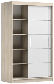 Šatníková skriňa NEOMI 06 120 cm dub sonoma/biela