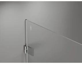 Mexen Lunar-B, pravostranný výklopný sprchový kút 80 x 70 cm, 8mm číre sklo, chrómový profil, 832-080-070-01-00-P