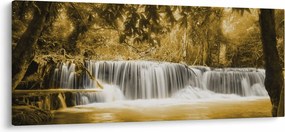 Obraz - Vodopád, vintage (120x50 cm)