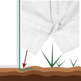 GT0010 Záhradný skleník / fóliovník 3 × 2 × 2 m Springos UV-4, 140 g/m²