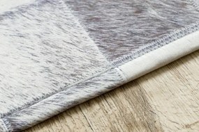 Koberec PATCHWORK 21723 sivý - imitácia kože krava, deski
