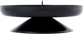 Kovový svietnik VESTA Ø9 cm, čierny