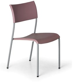 Plastová jedálenská stolička FOREVER, staroružová