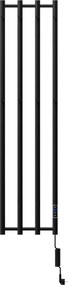 Mexen Pino, elektrické vykurovacie teleso s vešiakmi na uteráky 1405x347 mm, 250 W, čierna, W301-1405-347-00-70