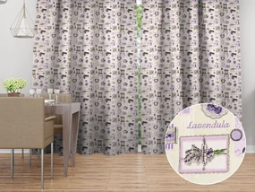Biante Bavlnený záves Sandra SA-479 Levandule na krémovom 135x230 cm