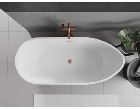 Mexen Eos, voľne stojaca vaňa 170 x 75 cm, biela, medený prepad, 52471707500-65