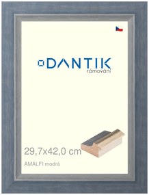 DANTIK rám na obraz 29,7x42 | AMALFI modrá (Plexi Čiré)