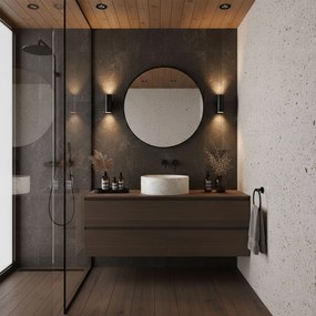 Rea Destiny, umývadlo na dosku 395×395×135 mm, biela matná-imitácia kameňa, REA-U3502