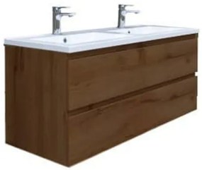 Kúpeľňová skrinka s umývadlom SAT B-Way 119x50x45 cm matný orech BWAY2120NUTU, 1 ks