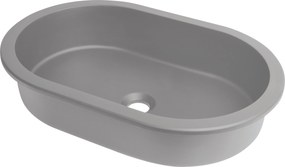 Deante Zápustné/pod doskové umývadlo Silia 58,8x39 cm - CQSSU6U, granit, sivá metalic