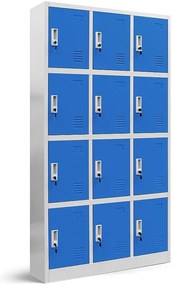 Skriňa Marcin kovová šedý/modrá