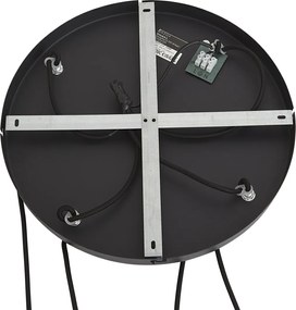 Art Deco závesná lampa čierna s dymovým sklom 4-svetlá - Wallace