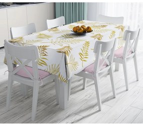 Obrus s prímesou bavlny Minimalist Cushion Covers Gold Leaf, 140 x 180 cm