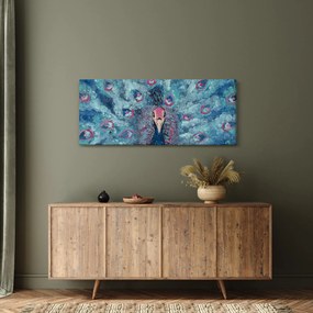 Obraz maľovaného páva (120x50 cm)