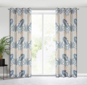 ZÁVES NA KRÚŽKOCH LENNY 140X250 CM VZOROVANÁ