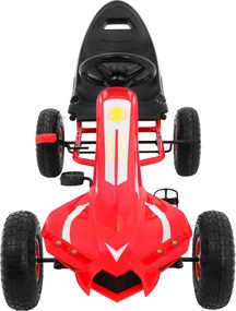 Ramiz Motokára Champion pre deti 3+ Červená + Nafukovacie pneumatiky + Nastaviteľné sedadlo + Ručná brzda