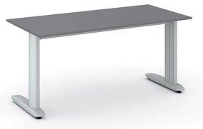 Kancelársky písací stôl PRIMO FLEXIBLE, 160x80 cm, grafit