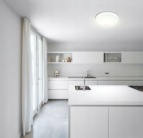 ECOLIGHT LED stropné svietidlo 2xE27 s pohybovým senzorom - sklo