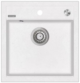 Concept DG00C50WH - Kuchynský drez CUBIS 49x51 cm granit/biela