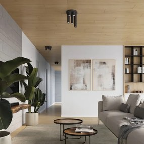 Sollux SL.1466 - Bodové svietidlo LAGOS 3xGU10/10W/230V čierna