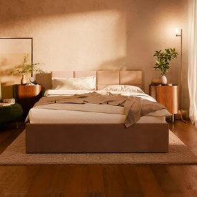 Manželská posteľ BORGO 160×200 cm svetlosivá