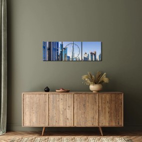 Obraz - Dubajskej ráno (s hodinami) (90x30 cm)