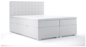 Kontinentálna posteľ 160 cm Candy (biela ekokoža) (s úložným priestorom). Vlastná spoľahlivá doprava až k Vám domov. 1044184