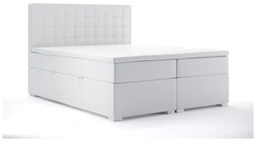 Manželská posteľ Boxspring 180 cm Candy (biela ekokoža) (s úložným priestorom). Akcia -20%. Vlastná spoľahlivá doprava až k Vám domov. 1044185
