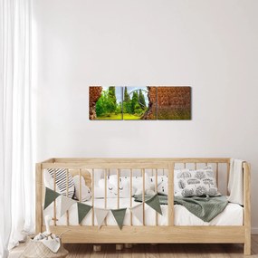 Obraz - Záhrada Eden (s hodinami) (90x30 cm)